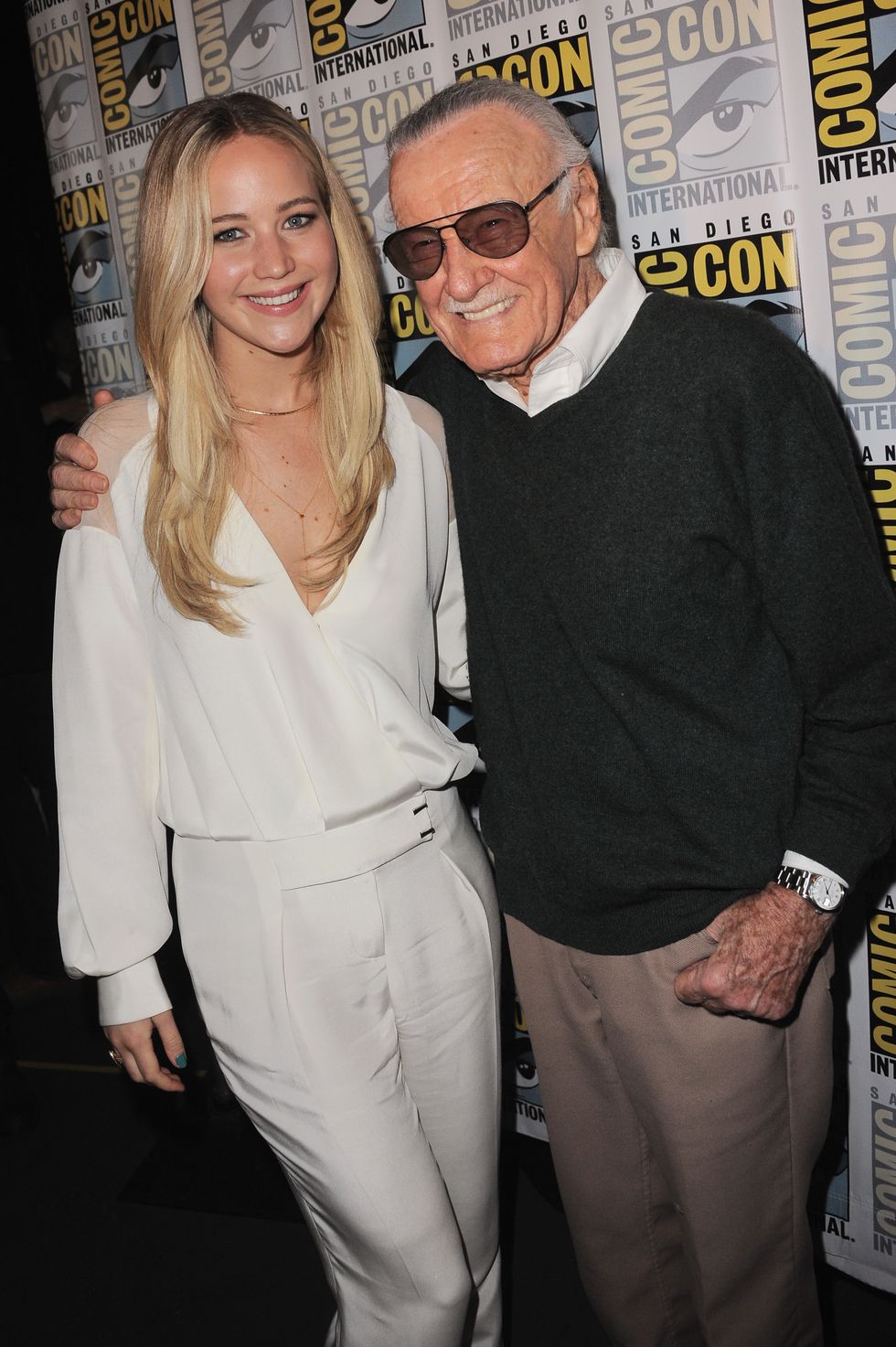 Jennifer Lawrence with Stan Lee at Comic-Con 2015