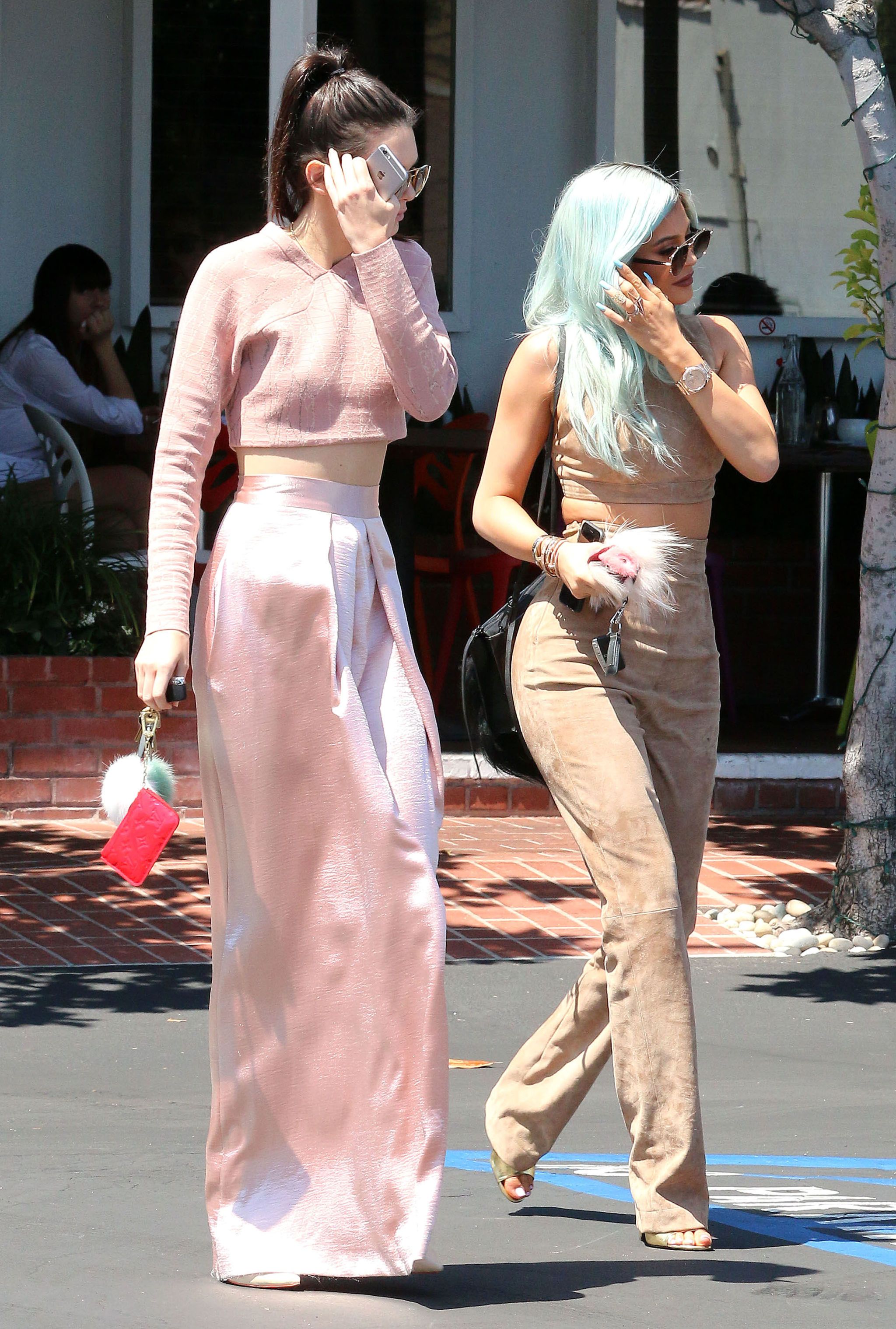 Kendall and Kylie Jenner get matchy matchy in coordinating outfits