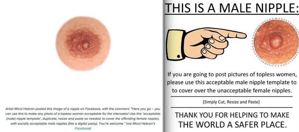 male nipple Instagram template