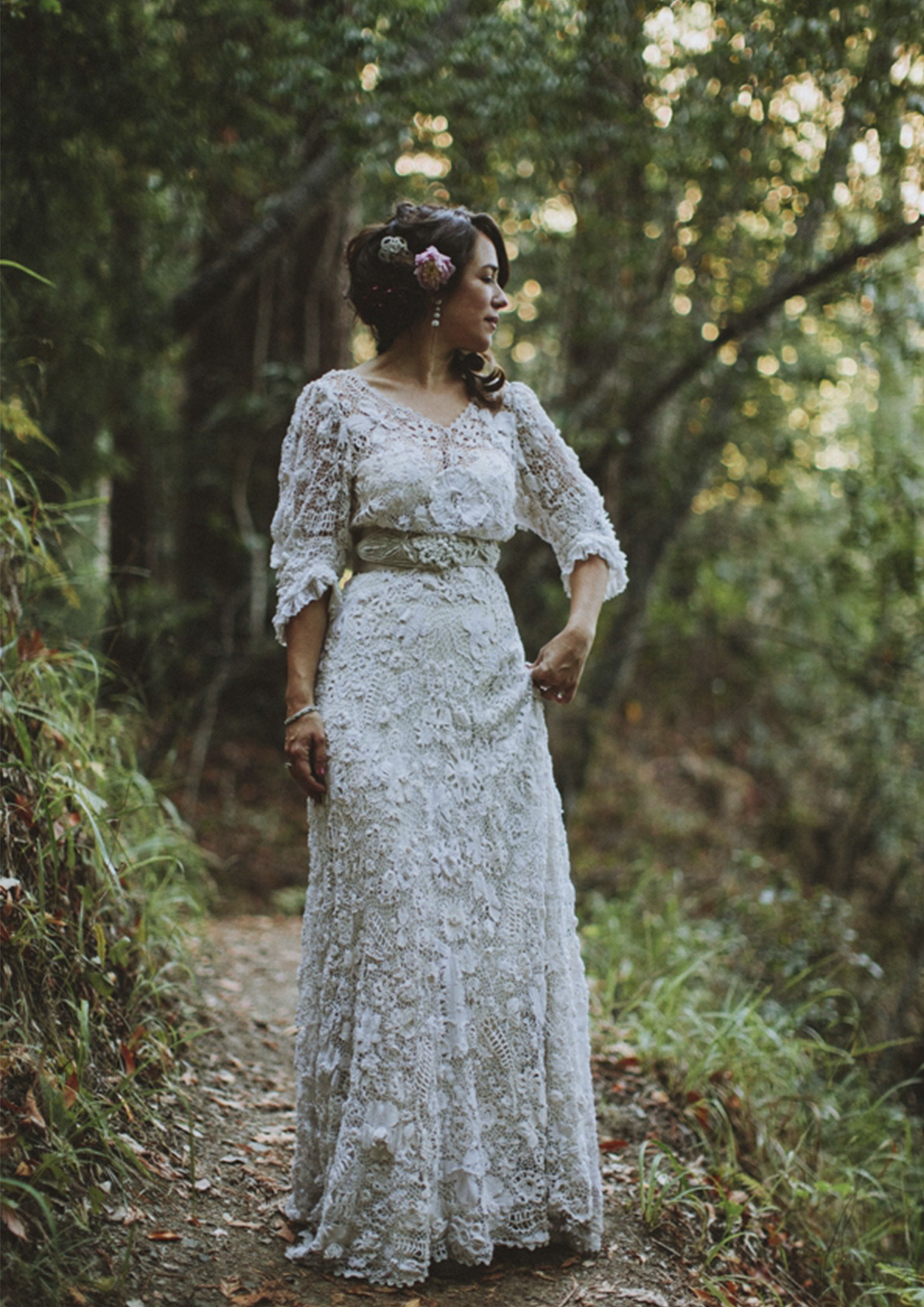 Simple vintage wedding on sale dress