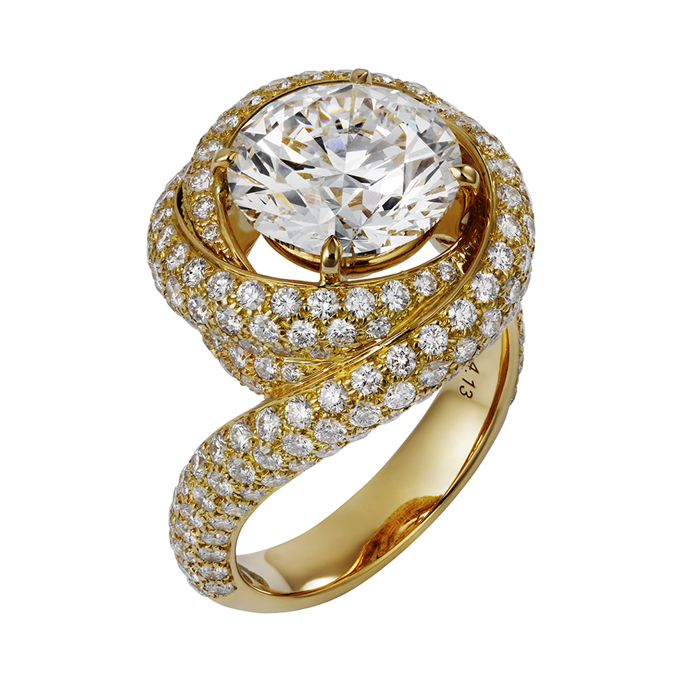 <p>Cartier Trinity Ruben Solitaire Ring, Price upon request; <a href="http://www.cartier.us/collections/engagement/engagement-rings/n4251000-solitaire-ring">cartier.us</a></p>