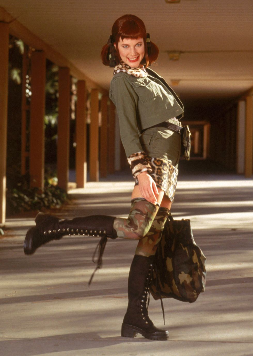Amber from Clueless wearing a safari outfit