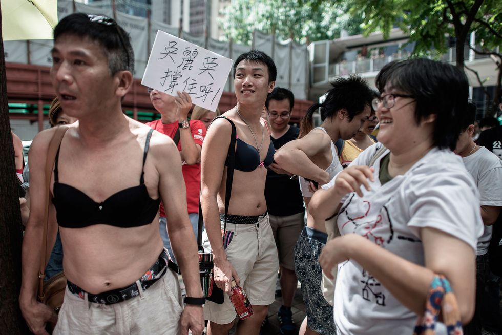 Bra protest Hong Kong