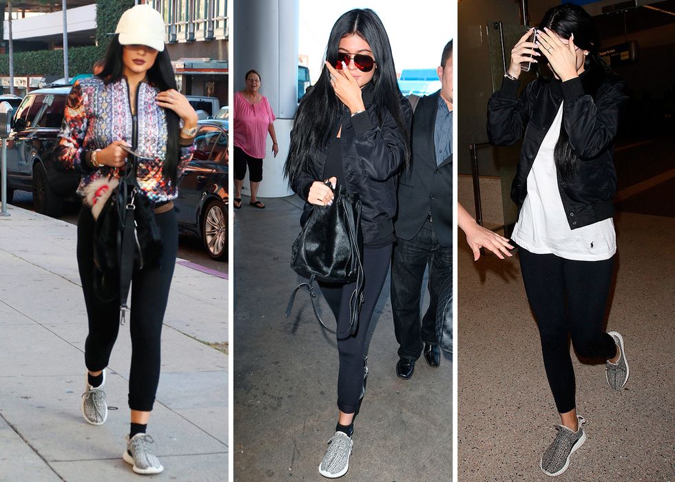 Kylie Jenner wears the same 10 outfits: bomber, leggings and trainers
