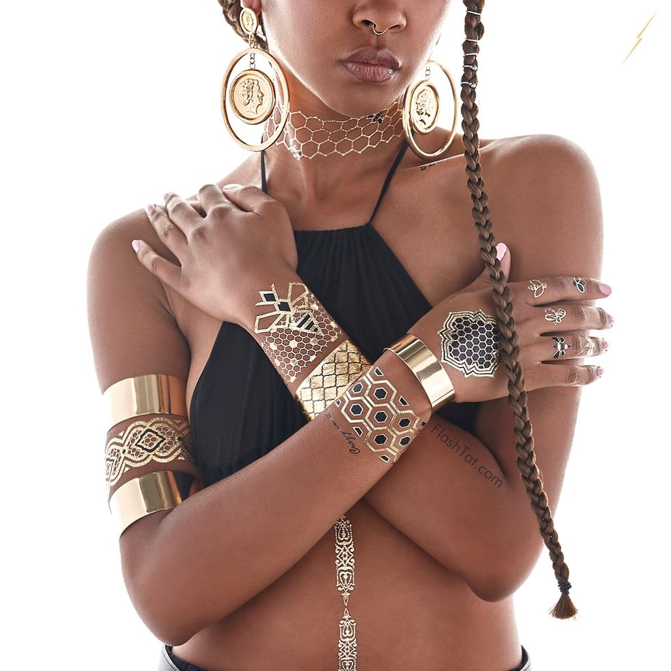 Beyoncé has a line of Flash Tattoos