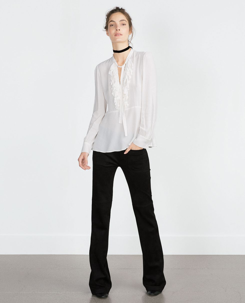 Zara frilly blouse