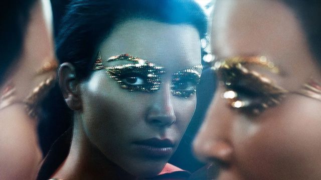 Kim Kardashian as a futuristic Cleopatra for Violet Grey magazine