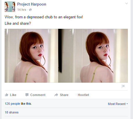 Project Harpoon targeted a feminist underwear brand's model