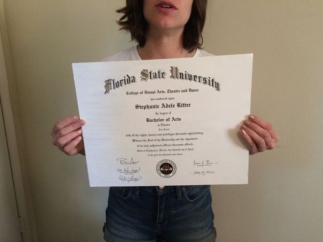 A university graduate wants to pay off her loans by SELLING her degree