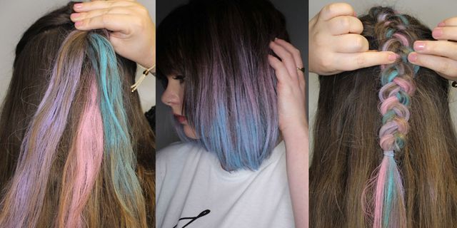 Coloured hair chalk
