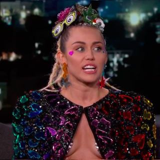 Miley Cyrus Shows Off Sparkly Nipple Pasties on 'Jimmy Kimmel Live