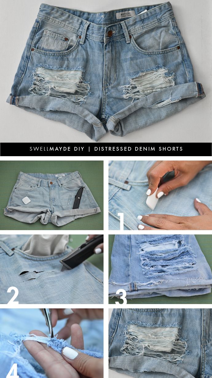 Diy ripped jean outlet shorts