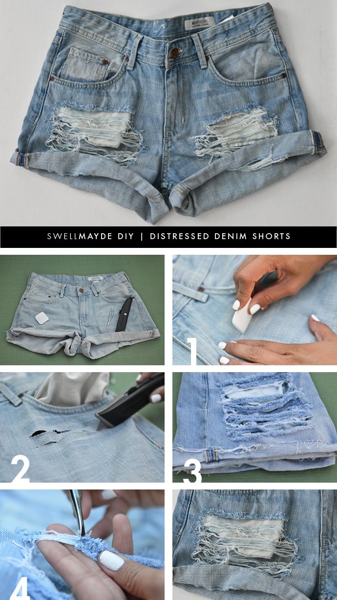 How to distress your denim shorts