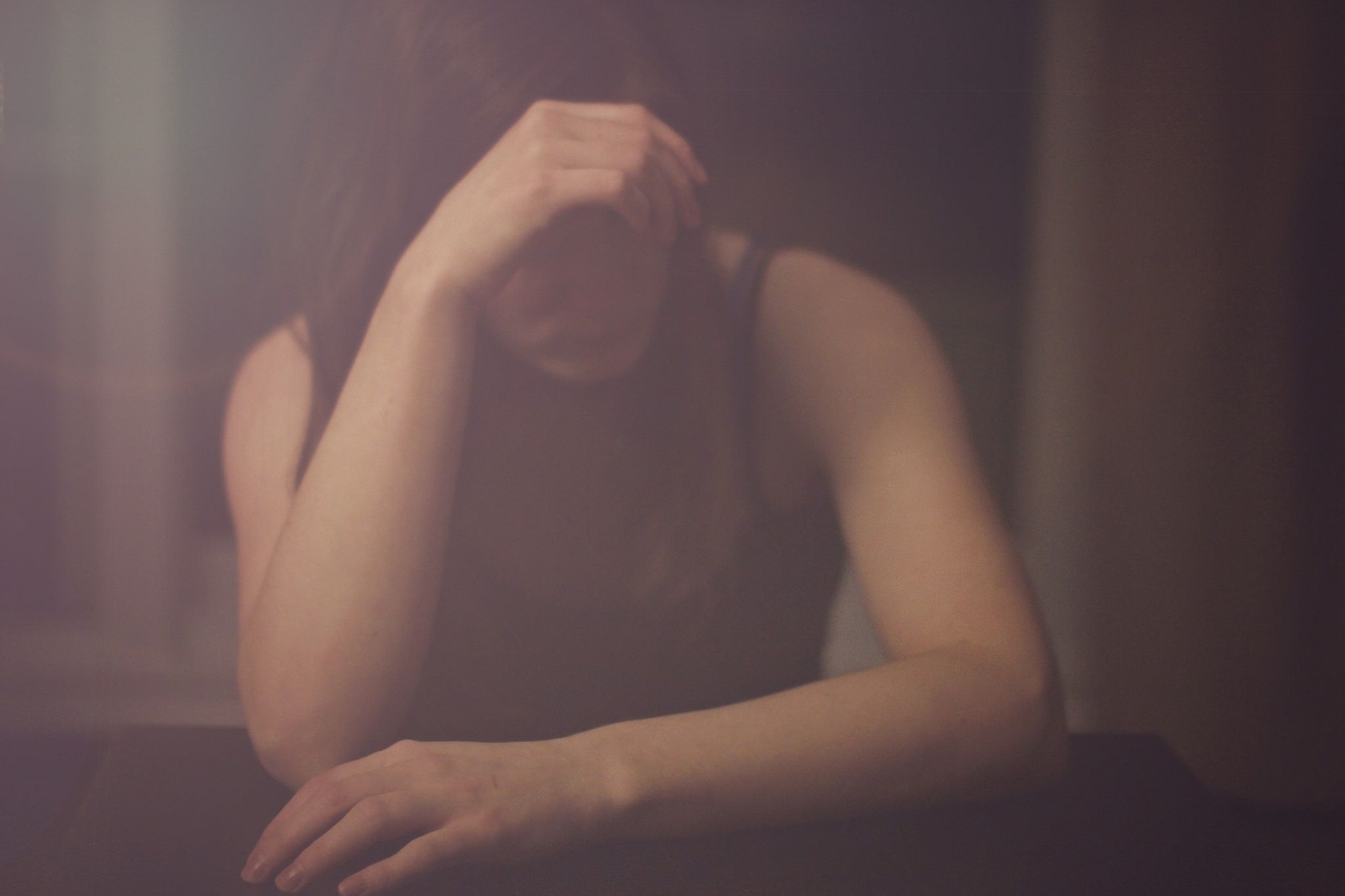 woman looking sad and depressed