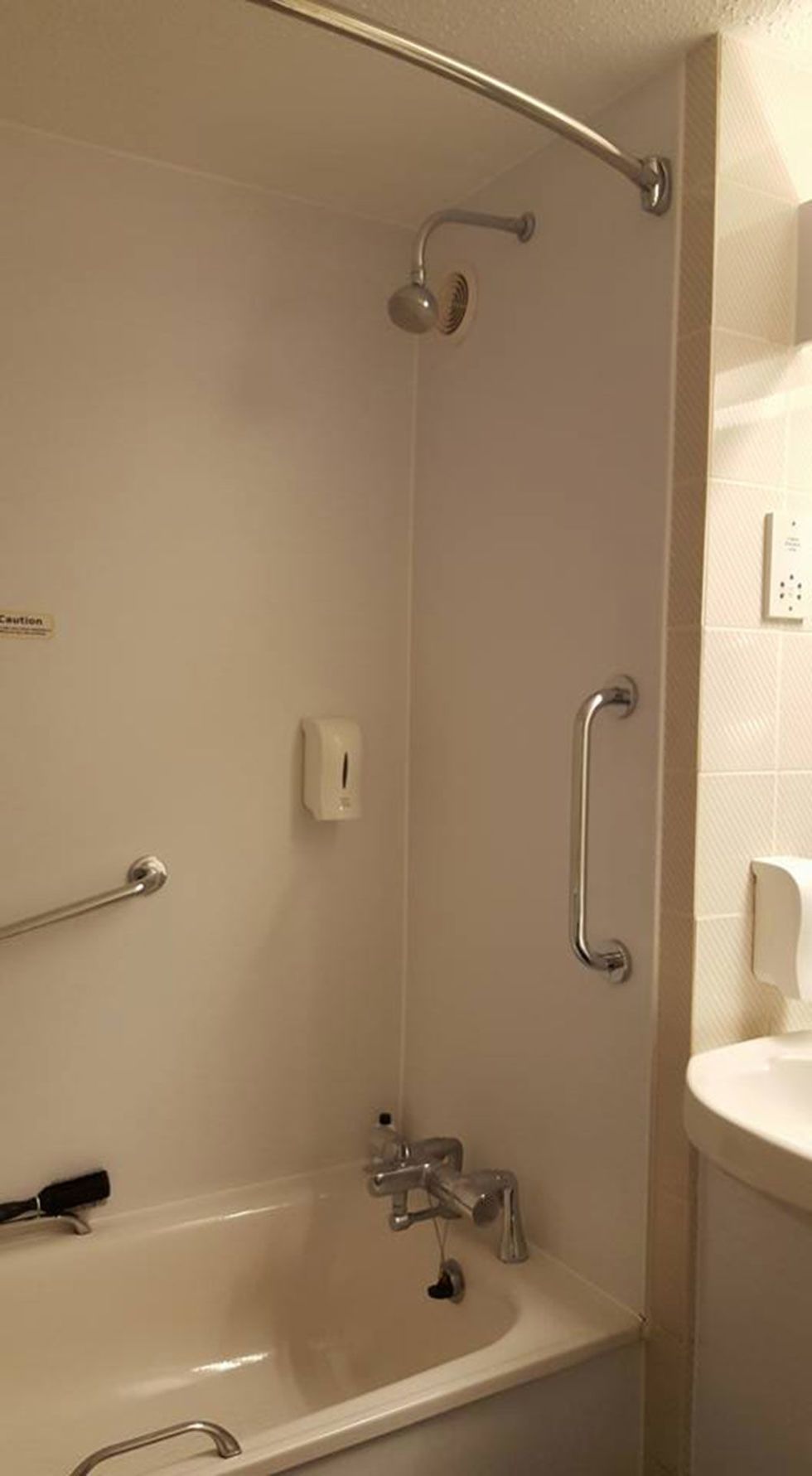 Woman being caught on hidden camera in bathroom