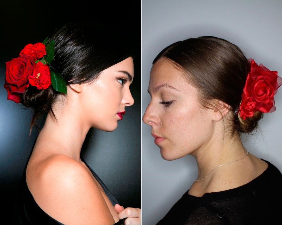 How to do red rose hair accessory from D&G catwalk