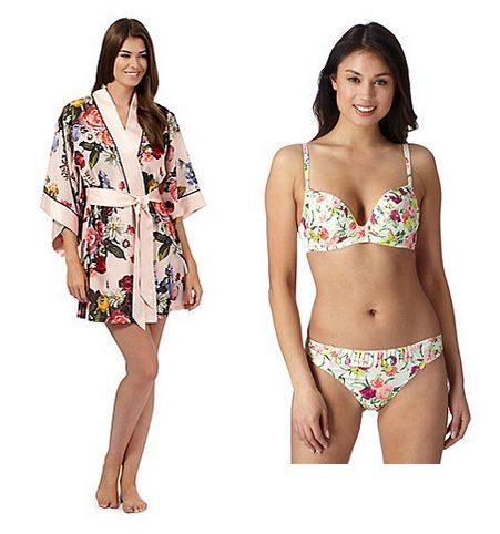 Floral kimono and lingerie set by Ted Baker