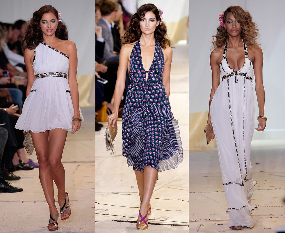 Irina Shayk, Lily Aldridge and Jourdan Dunn at New York Fashion Week