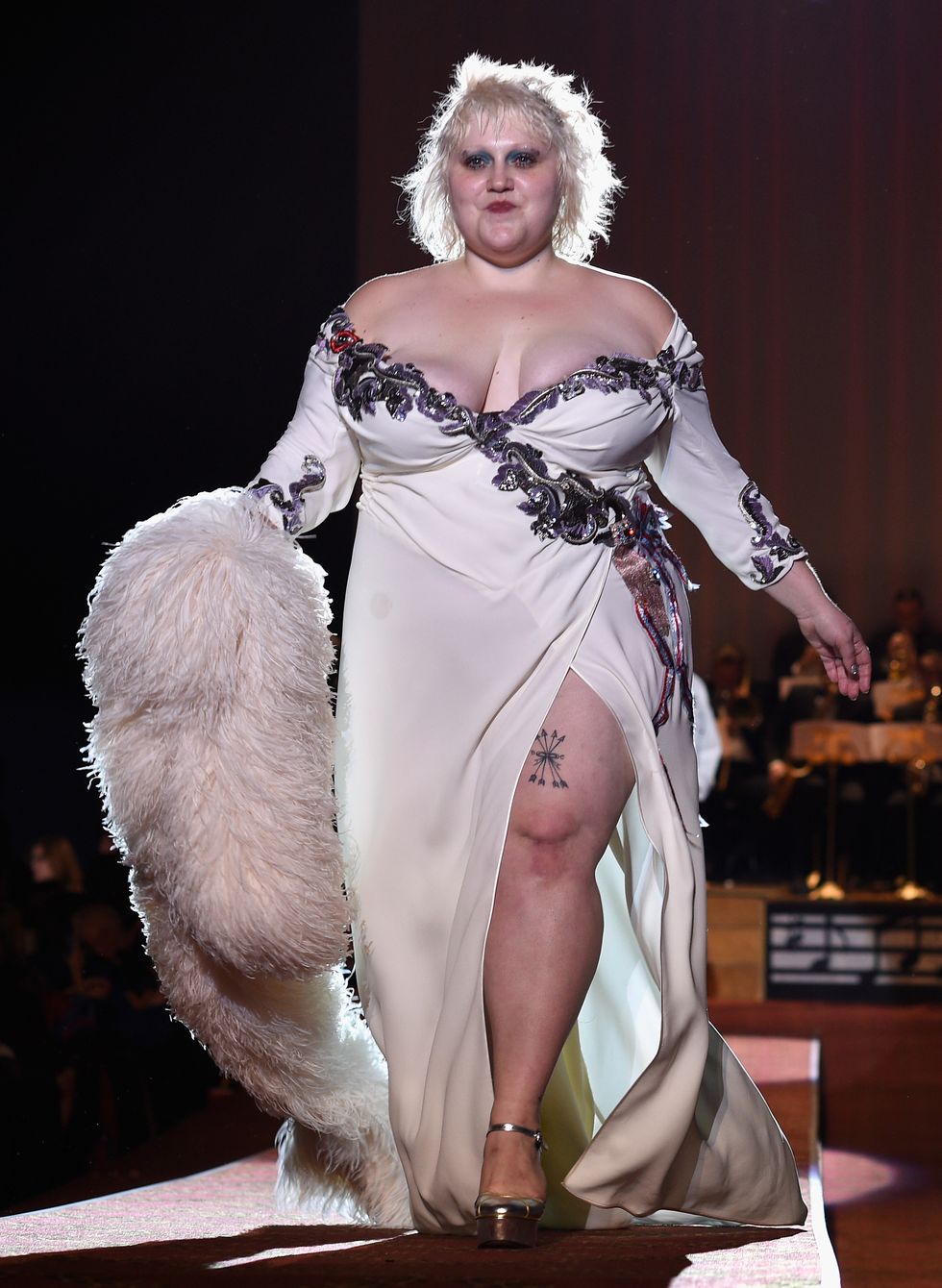 Beth Ditto walking for Marc Jacobs at New York Fashion Week 2016