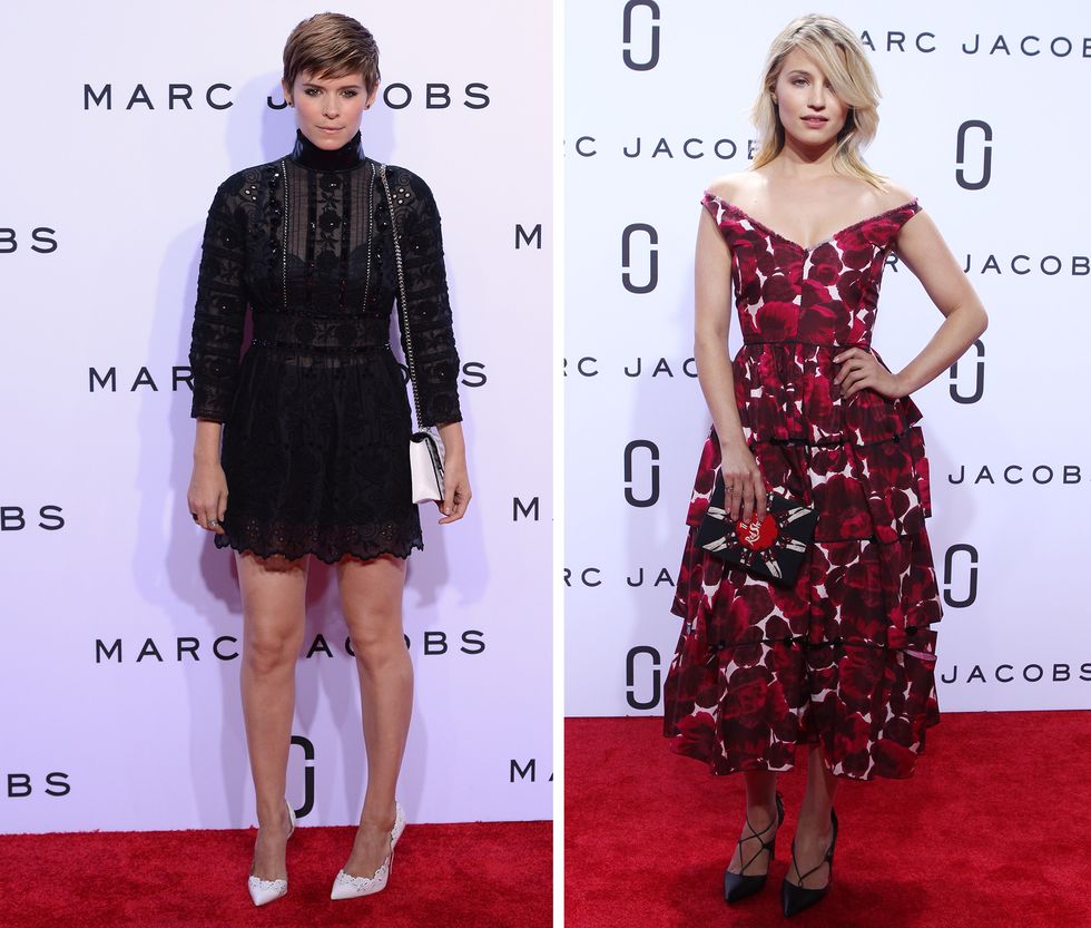 Kate Mara and Dianna Agron at Marc Jacobs spring 2016