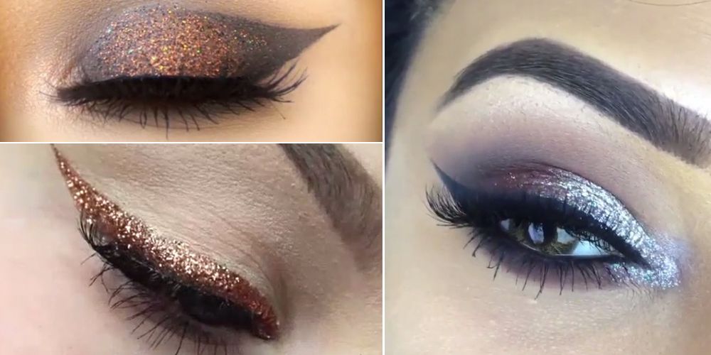 Uundgåelig Løft dig op utilsigtet hændelse 12 glitter eye makeup Instagram tutorials