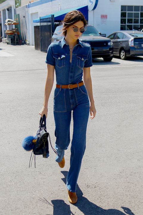 Kendall Jenner is all of our denim dreams come true in this cool jumpsuit