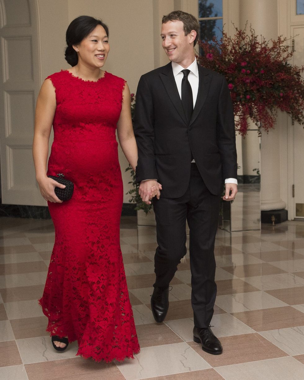 Priscilla Chan and Mark Zuckerberg at the white house state dinner