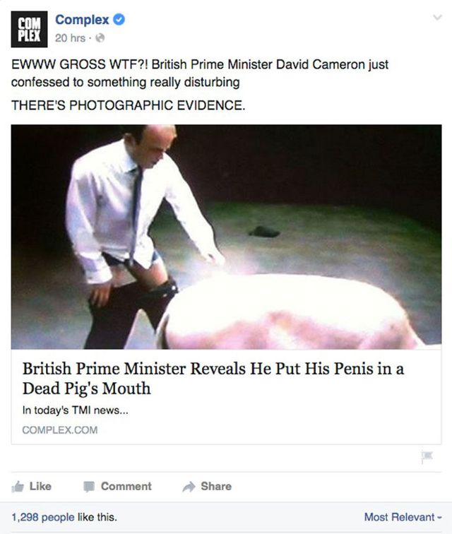 America is a bit confused over David Cameron and #PigGate