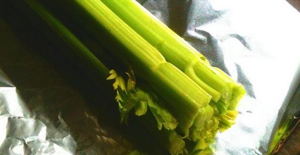 Celery in foil