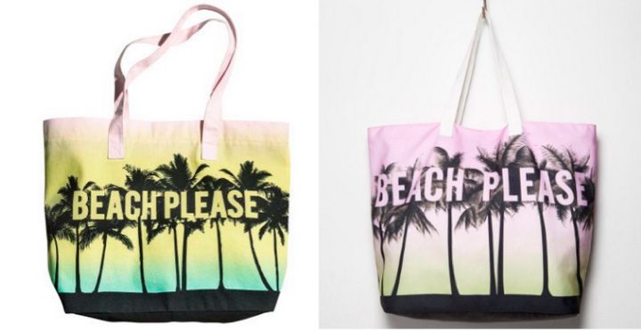 Beach Please bags by H&M and Forever 21