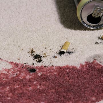 Wine and cigarette spills