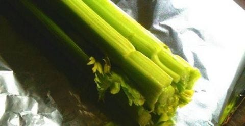 Celery in foil Celery in foil
