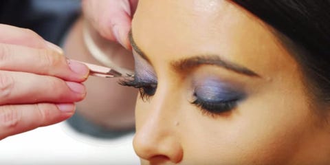 Kim Kardashians False Lashes Tutorial Video