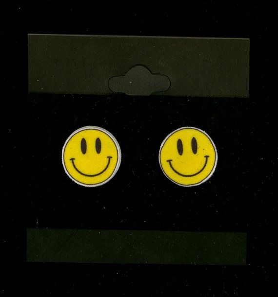 90s fashion trends: smiley face earrings