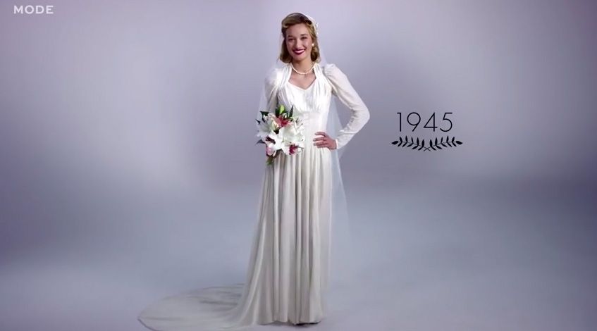 100 years of the wedding dress: 1945