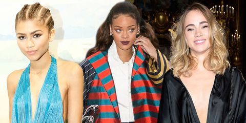 Zendaya, Rihanna and Suki Waterhouse at Paris Fashion Week spring 2016