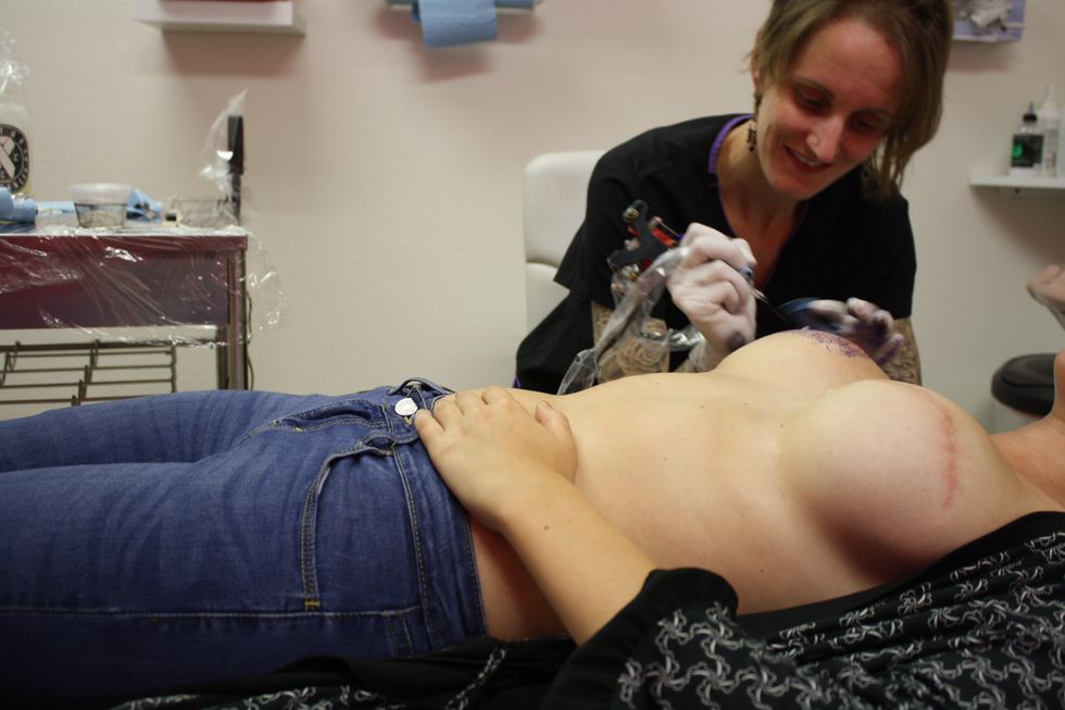 Nikki Black post mastectomy tattoos