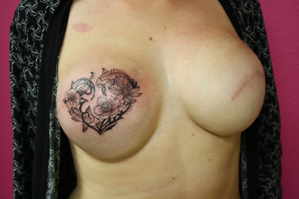 Nikki Black post mastectomy tattoos