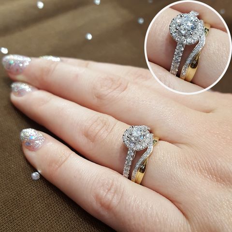 Unique and amazing engagement ring and wedding ring combinations