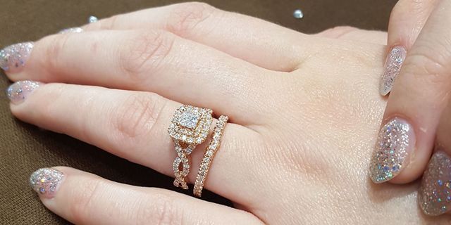 Unique engagement and wedding ring combinations