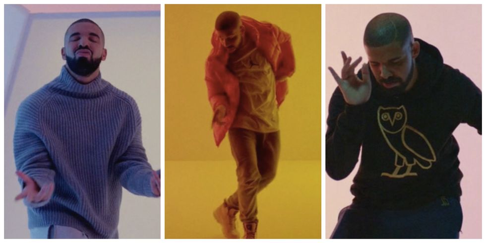 Drake doing Carlton dancing in the Hotline Bling video