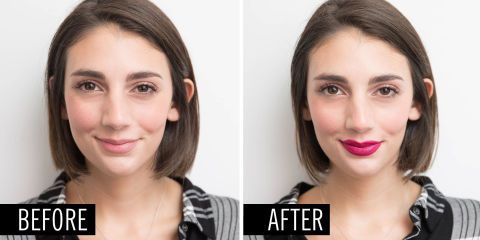 What 7 people look like with and without their lips overlined