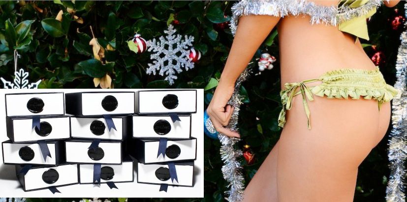 Enclosed lingerie advent calendar
