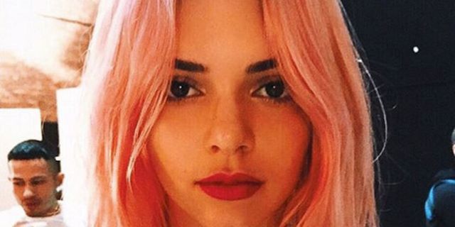 Kendall Jenner with pink hair