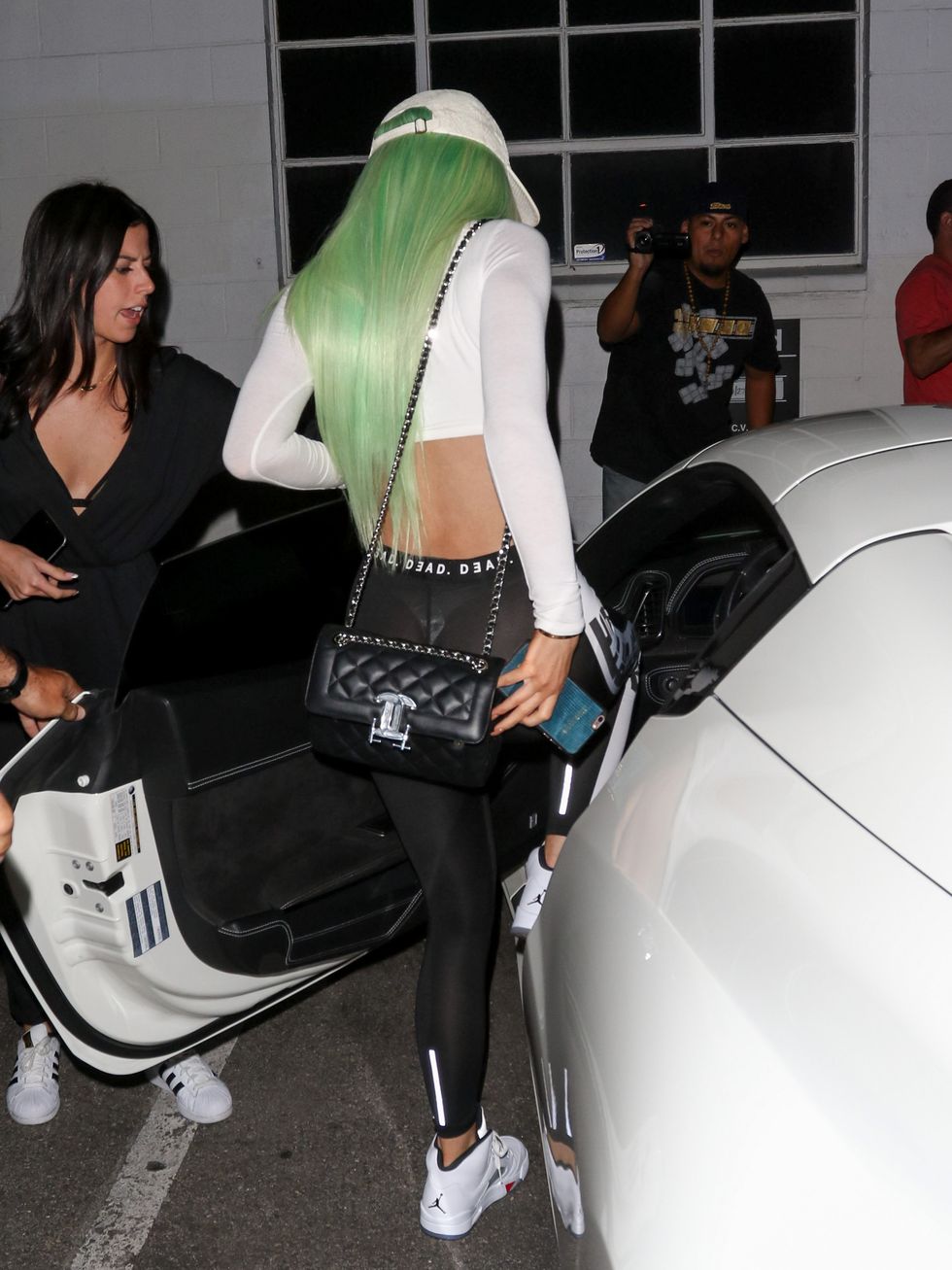 Kylie Jenner out and about with see-through leggings