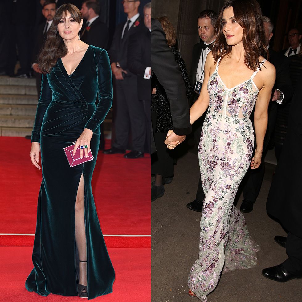 Monica Bellucci and Rachel Weisz at the premiere of Spectre