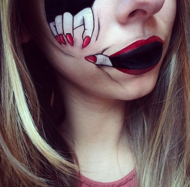 Laura Jenkinson's Christian Louboutin Halloween lip art