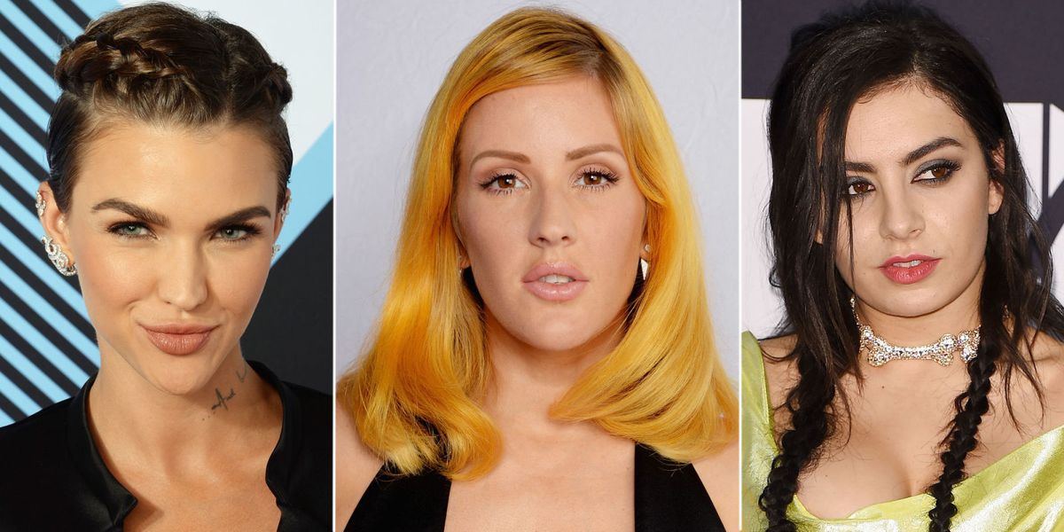 Ellie Goulding's mustard yellow hair colour 2015 MTV EMAs