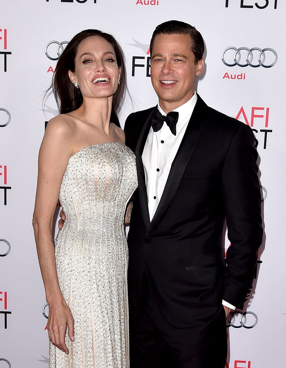 Angelina Jolie and Brad Pitt on the red carpet