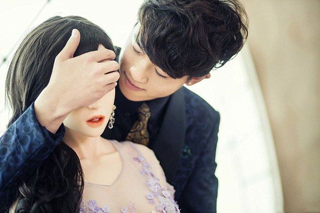 Man with terminal cancer marries a sex doll